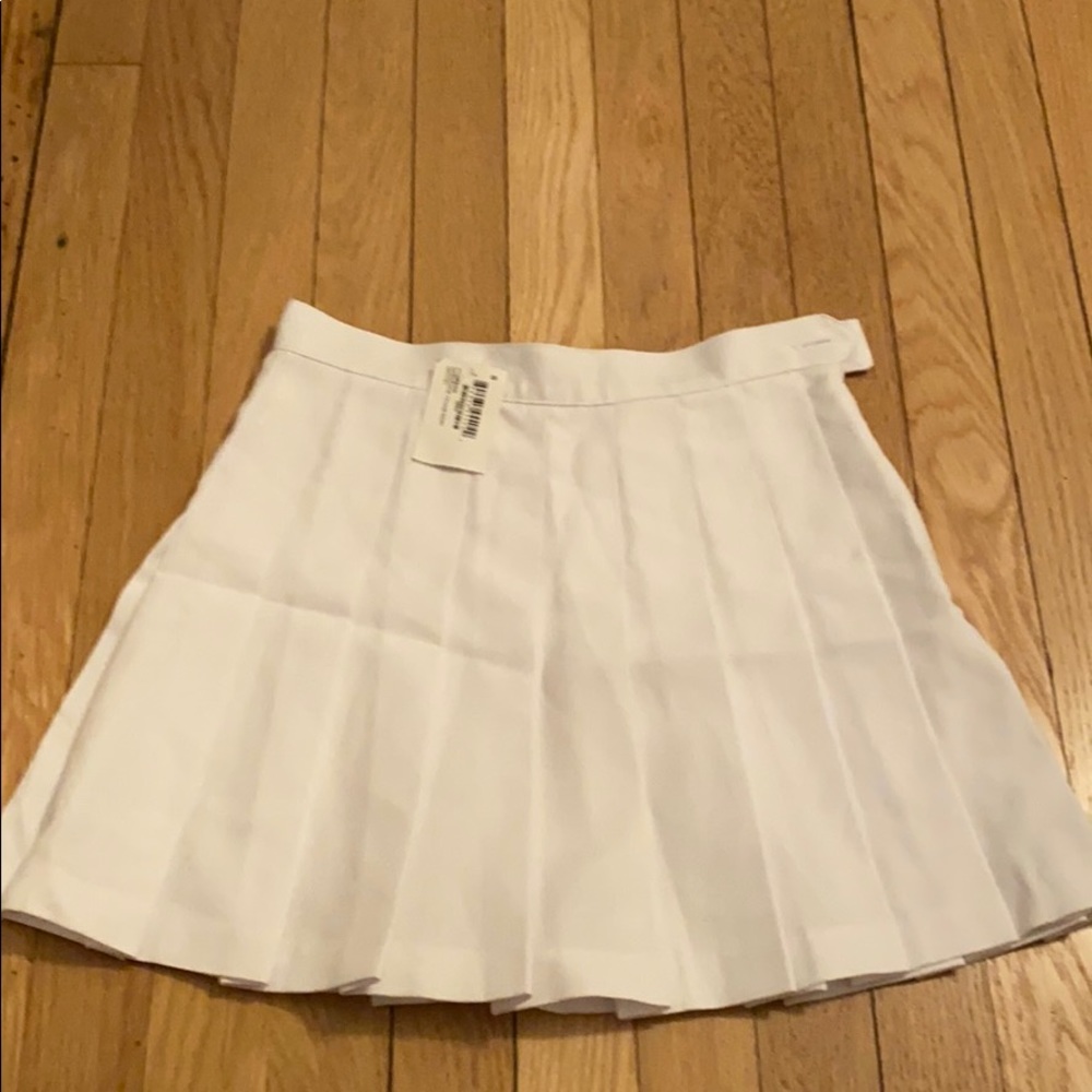 White tennis skirt